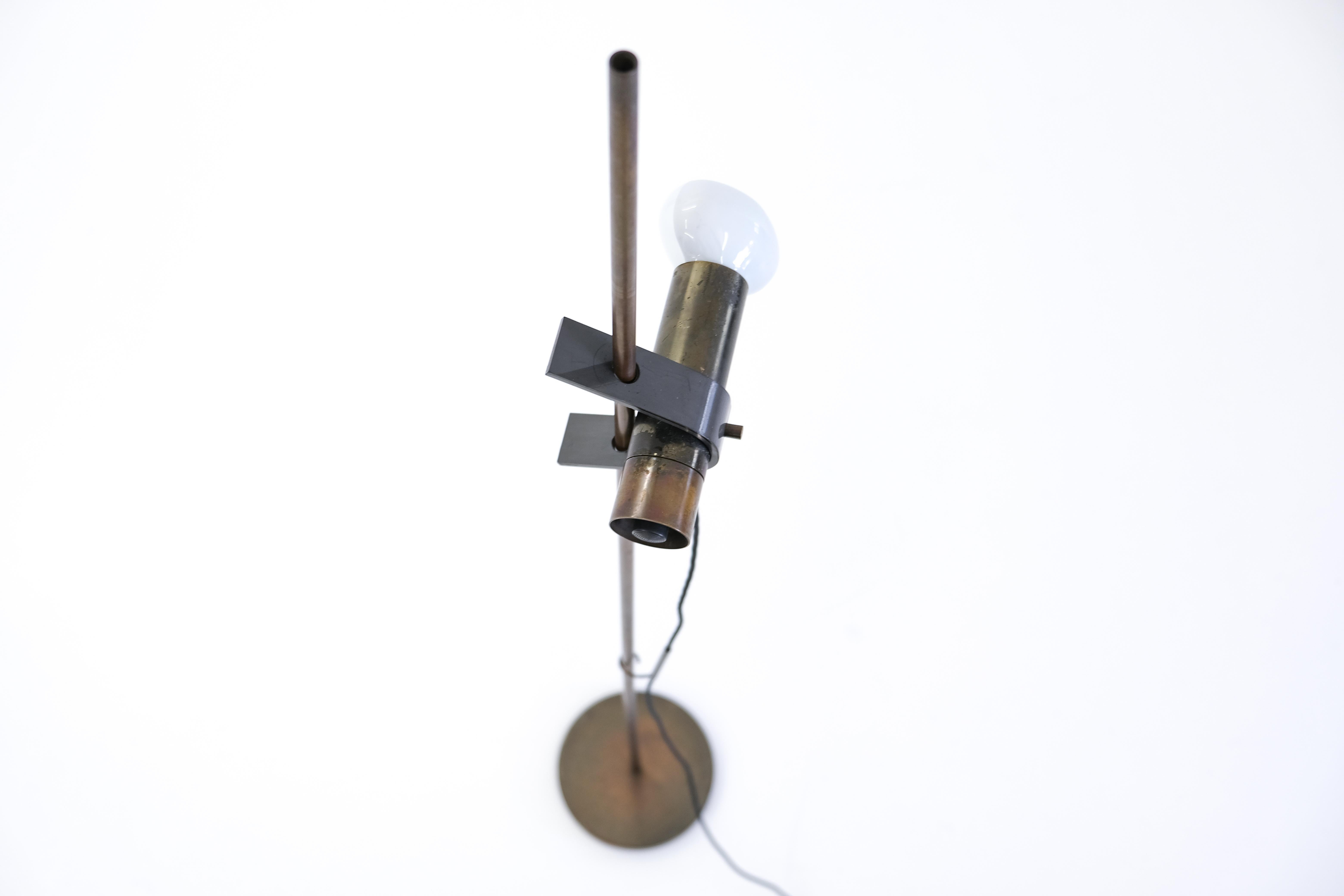 Nickel-plated Brass 399 Floor Lamp by Angelo Ostuni and Renato Forti for Oluce 8
