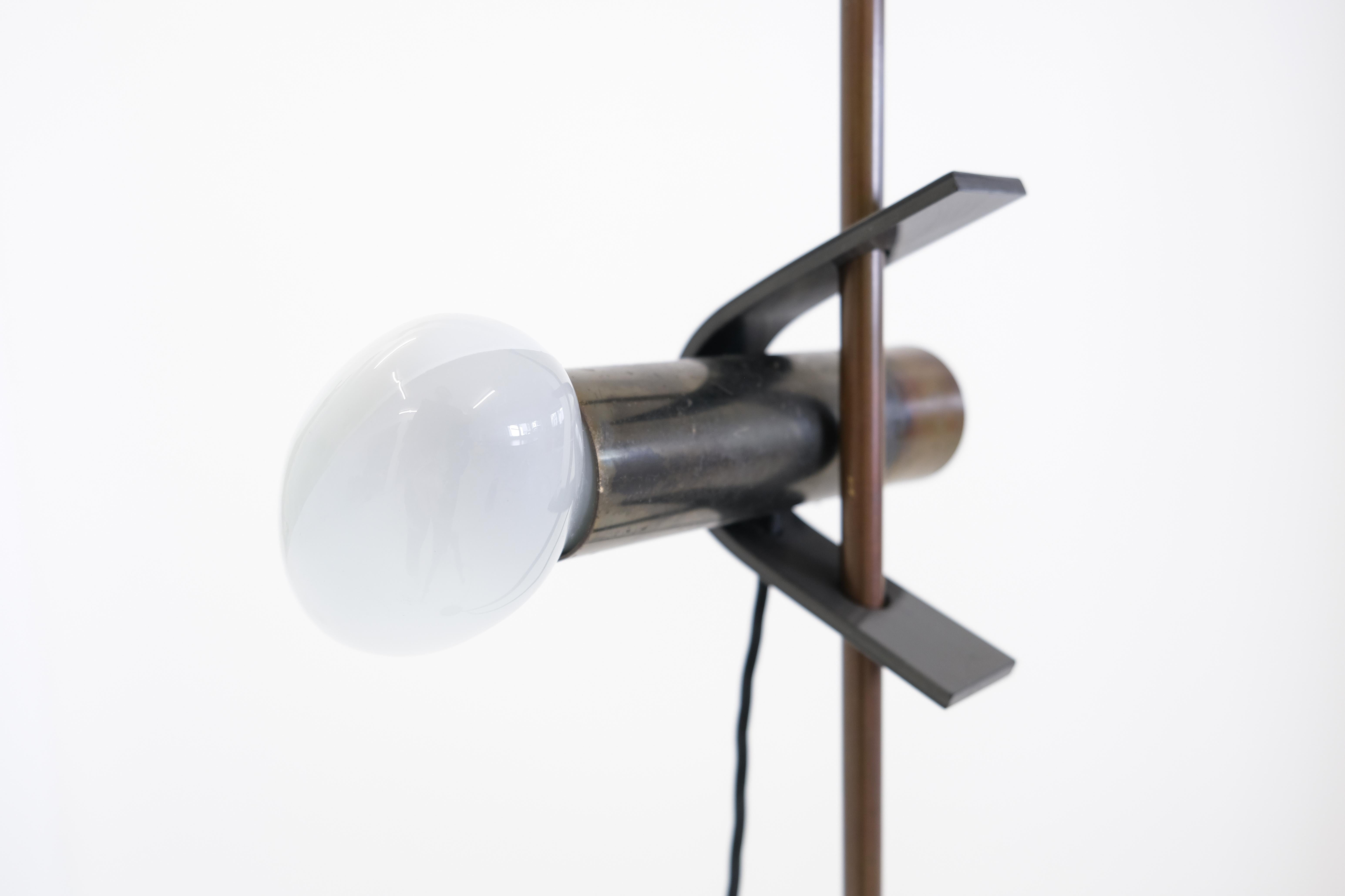 Nickel-plated Brass 399 Floor Lamp by Angelo Ostuni and Renato Forti for Oluce 2