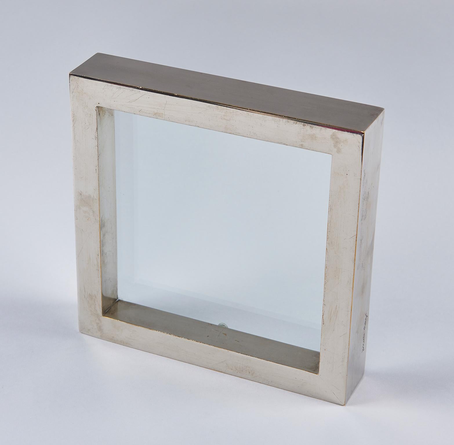 Nickel-Plated Brass Frame / Mirror by Gabriella Crespi 6