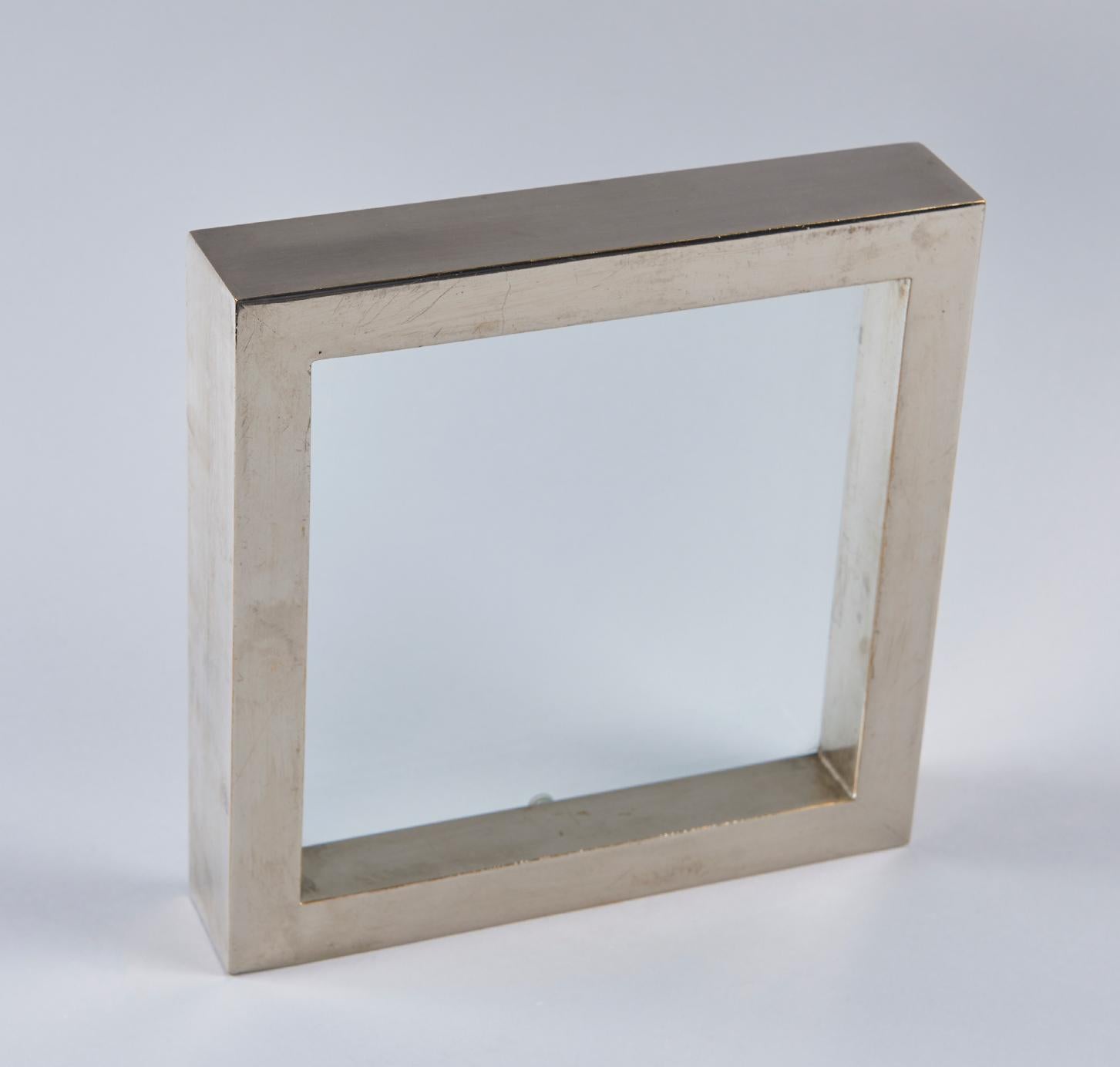 Nickel-Plated Brass Frame / Mirror by Gabriella Crespi 7