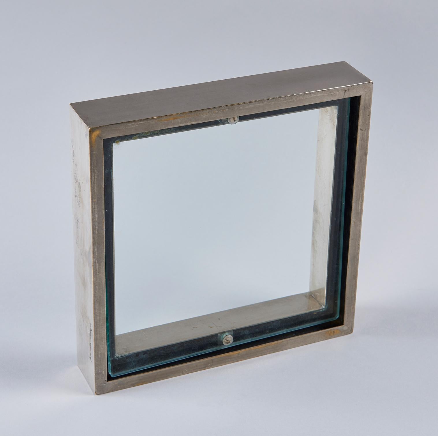 Nickel-Plated Brass Frame / Mirror by Gabriella Crespi 1