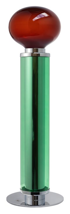 Nickel Plated Brass Invisible Chords Twist Table Lamp by Magic Circus Editions