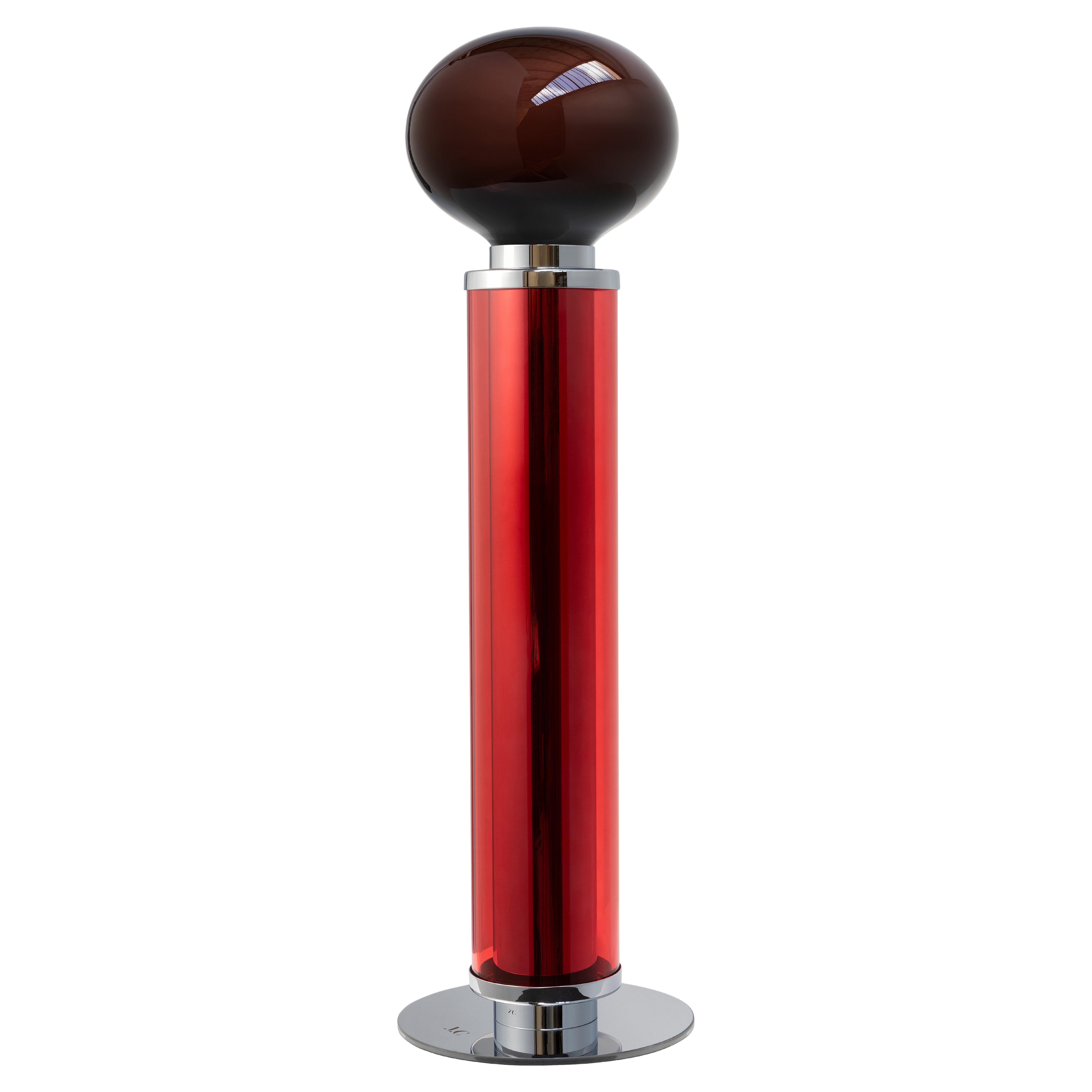 Nickel Plated Brass Invisible Chords Twist Table Lamp by Magic Circus Editions