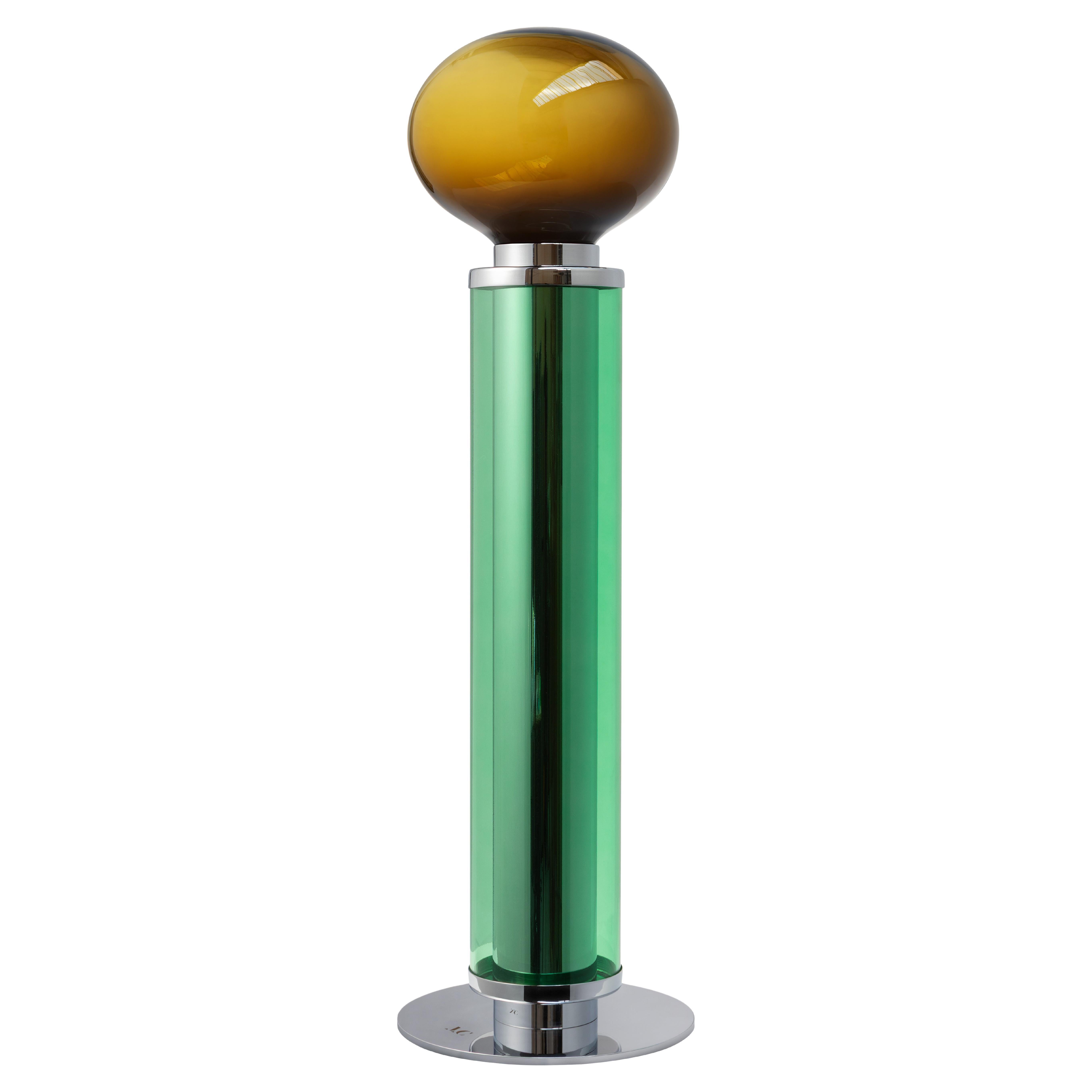 Nickel Plated Brass Invisible Chords Twist Table Lamp by Magic Circus Editions
