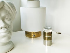 Nickel plated brass & plexiglass 1970s box by Romeo Rega