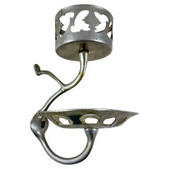 Nickel Plated Brass Wall Mounted Cup Holder and Soap Dish, circa 1902
