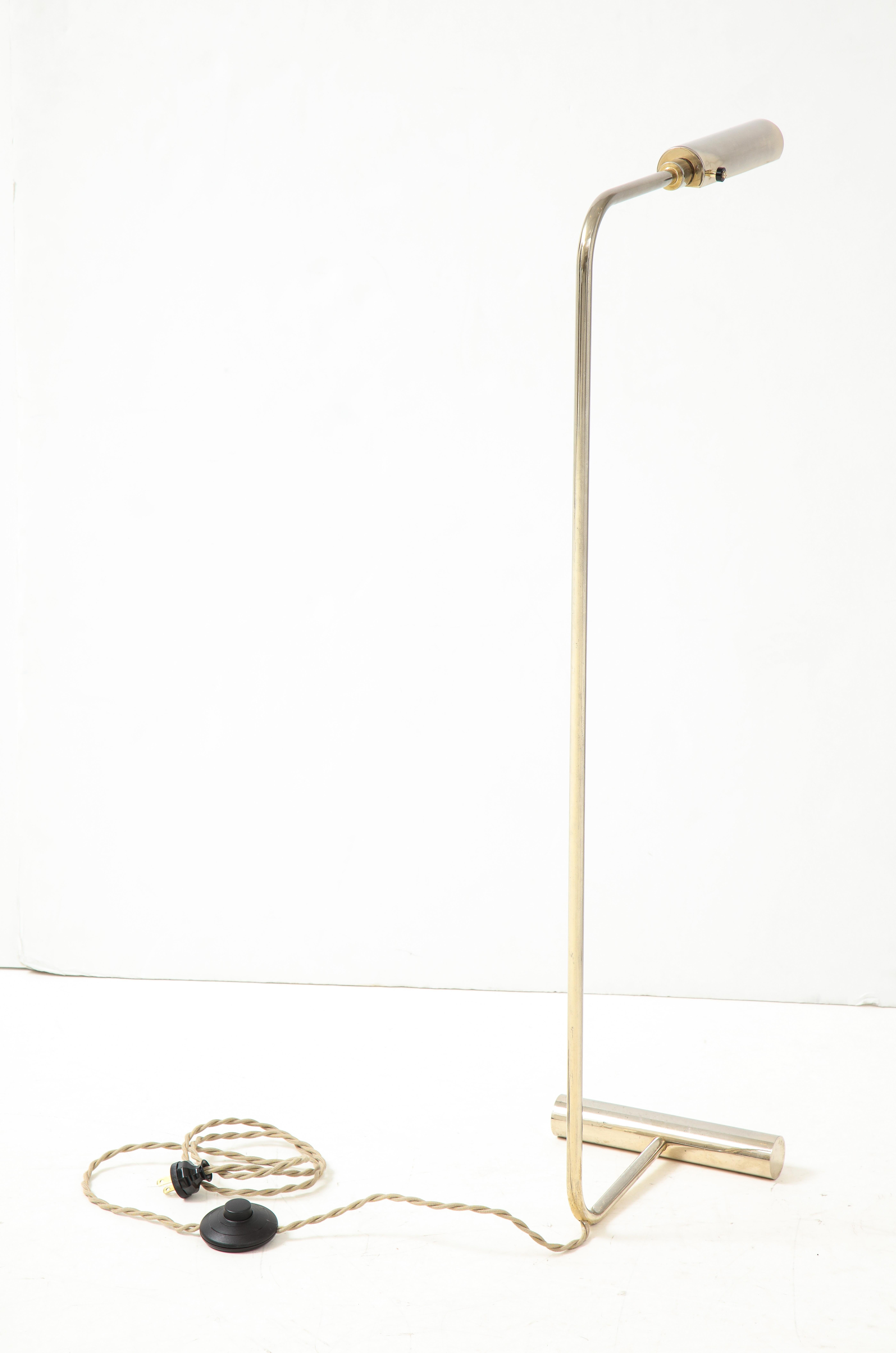 Nickel Plated Bronze Reading Light by Christian Liaigre, France 1980's 5