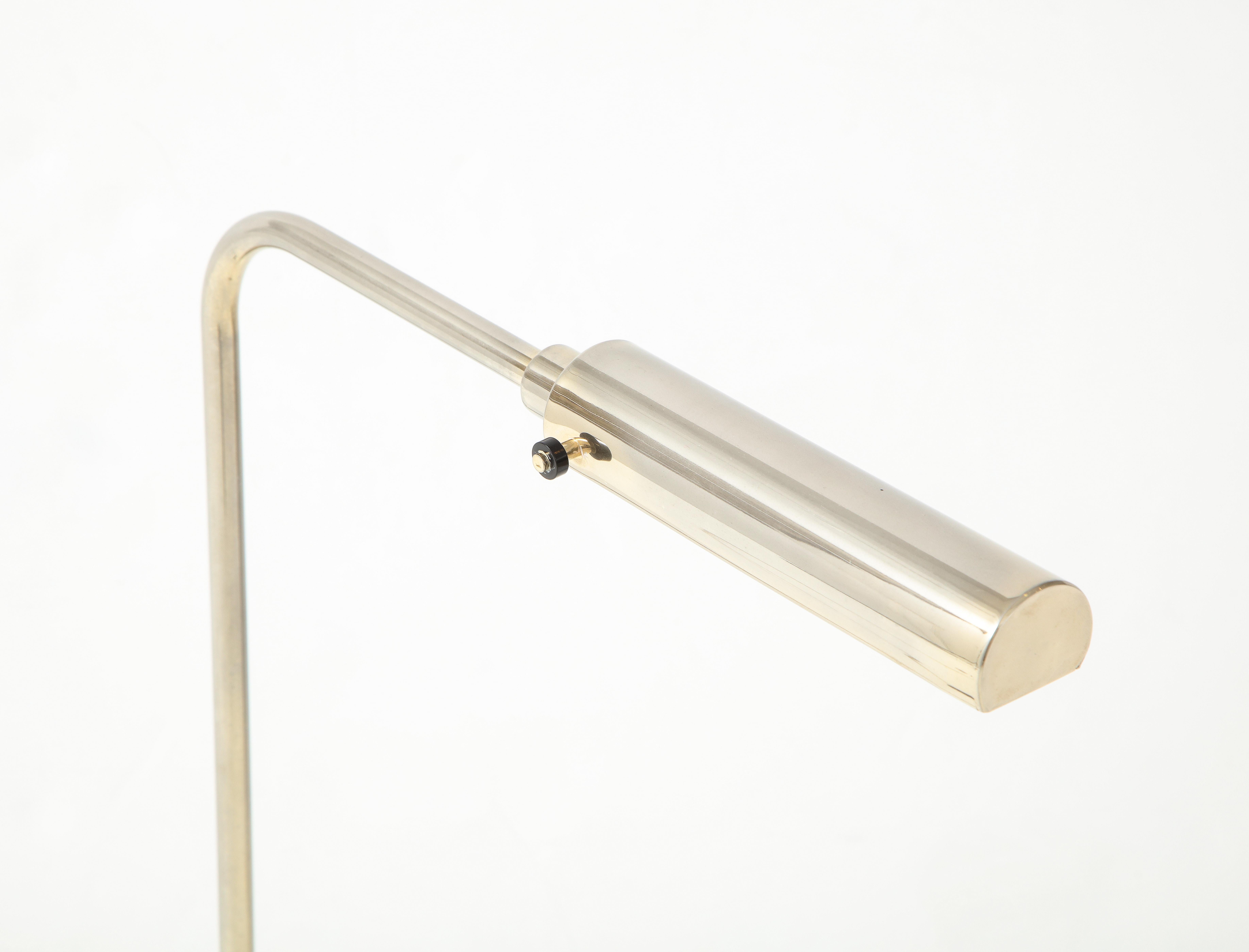 Nickel Plated Bronze Reading Light by Christian Liaigre, France 1980's 3