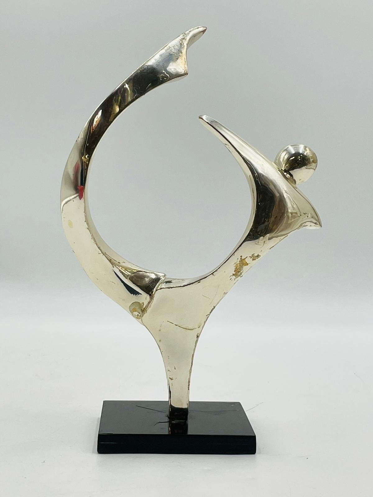 Organic Modern Nickel Plated Bronze Sculpture by Kieff Grediaga #4/10 Signed For Sale