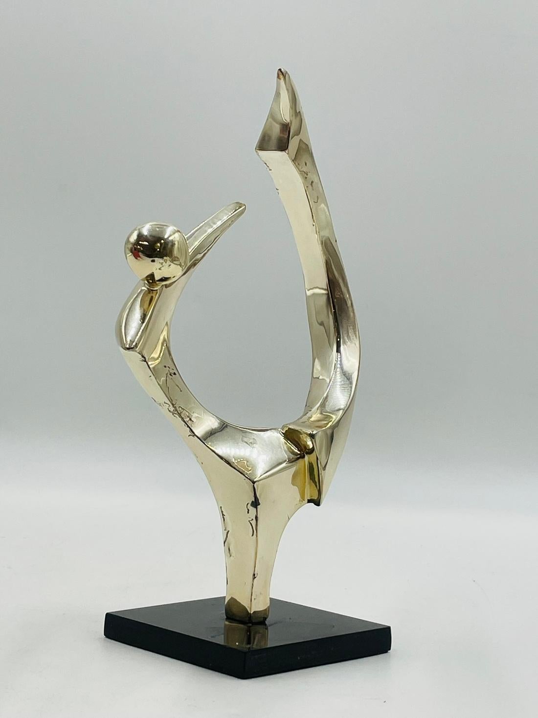 Fin du 20e siècle Sculpture en bronze nickelé de Kieff Grediaga n° 4/10 signée en vente