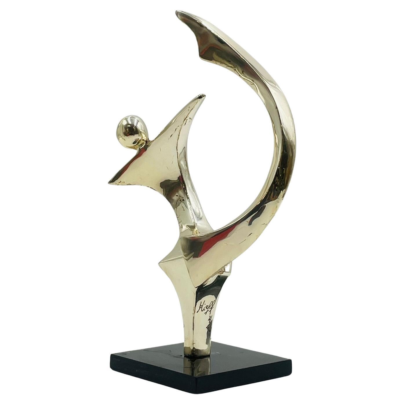 Sculpture en bronze nickelé de Kieff Grediaga n° 4/10 signée en vente