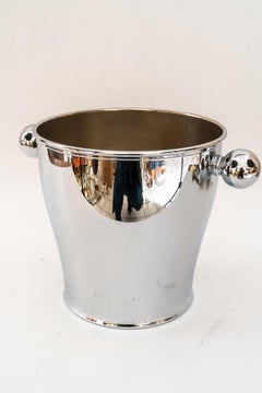Vernickelter Sektkübel Italien um 1920er Jahre