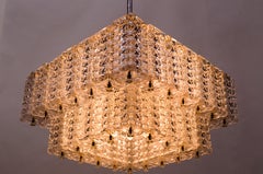 Nickel plated chandelier by Austrolux 1960s