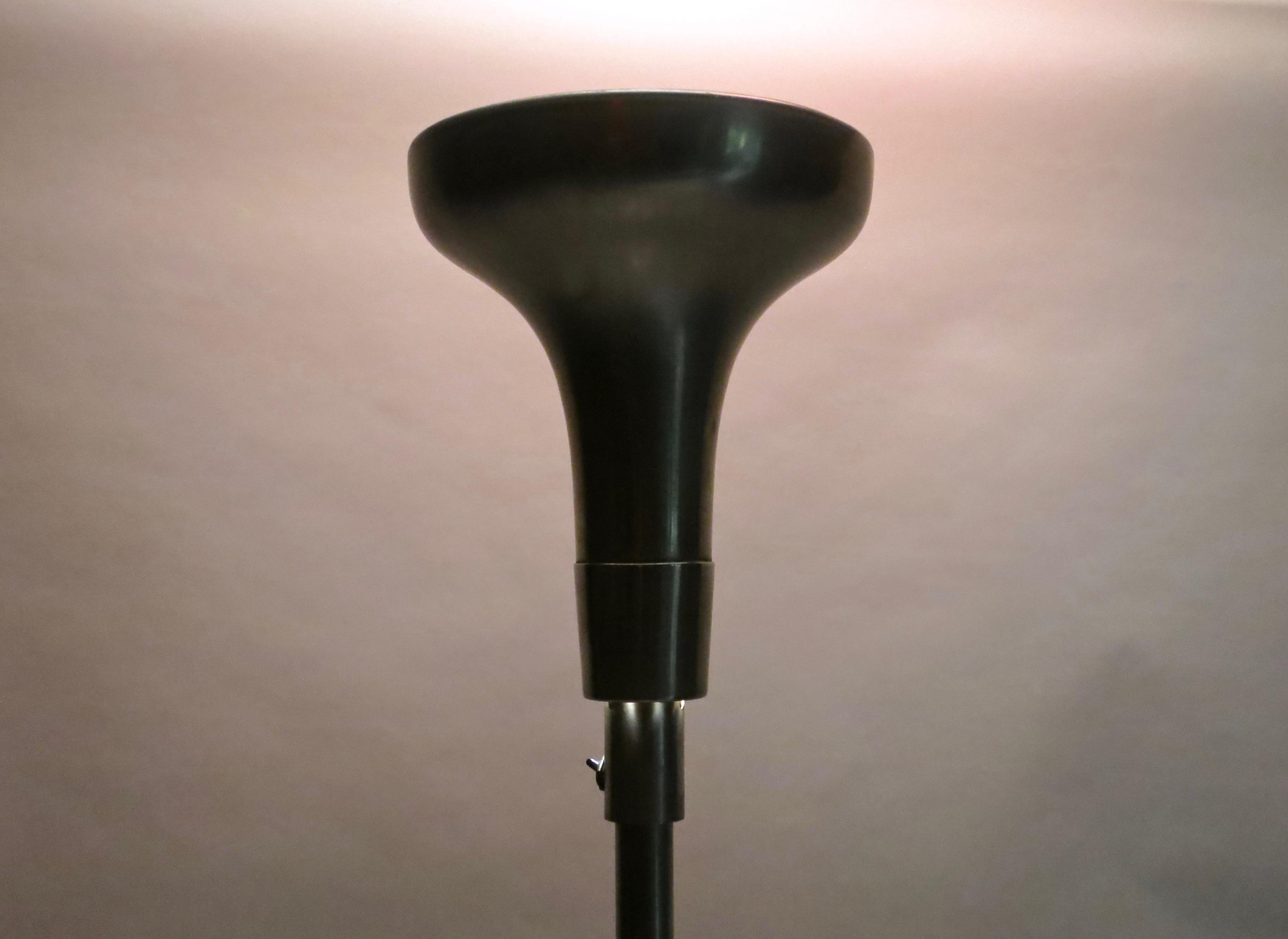 Nickel-Plated Copper Floor Lamp / Torchiere, France Circa 1930 For Sale 6