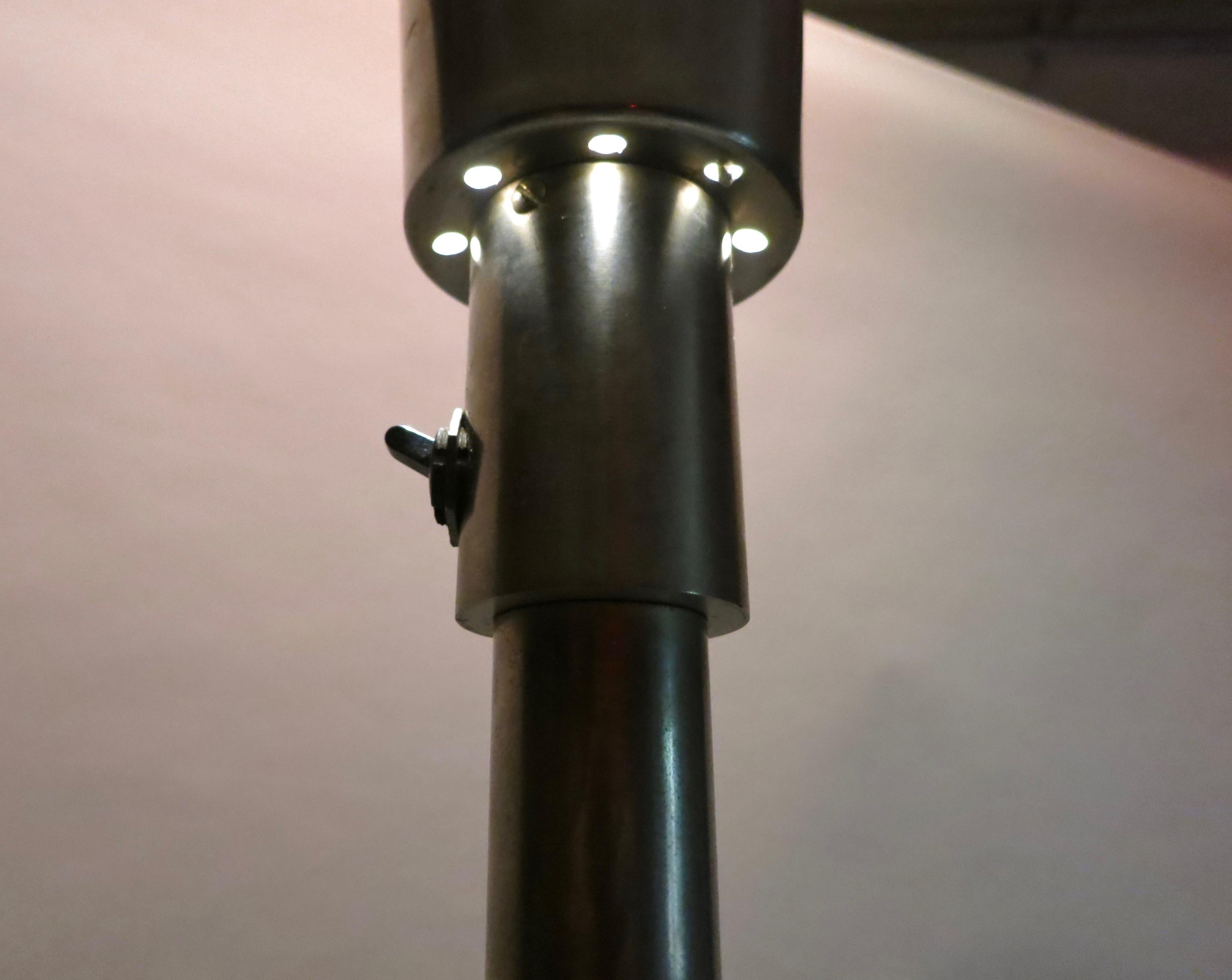 Nickel-Plated Copper Floor Lamp / Torchiere, France Circa 1930 For Sale 7