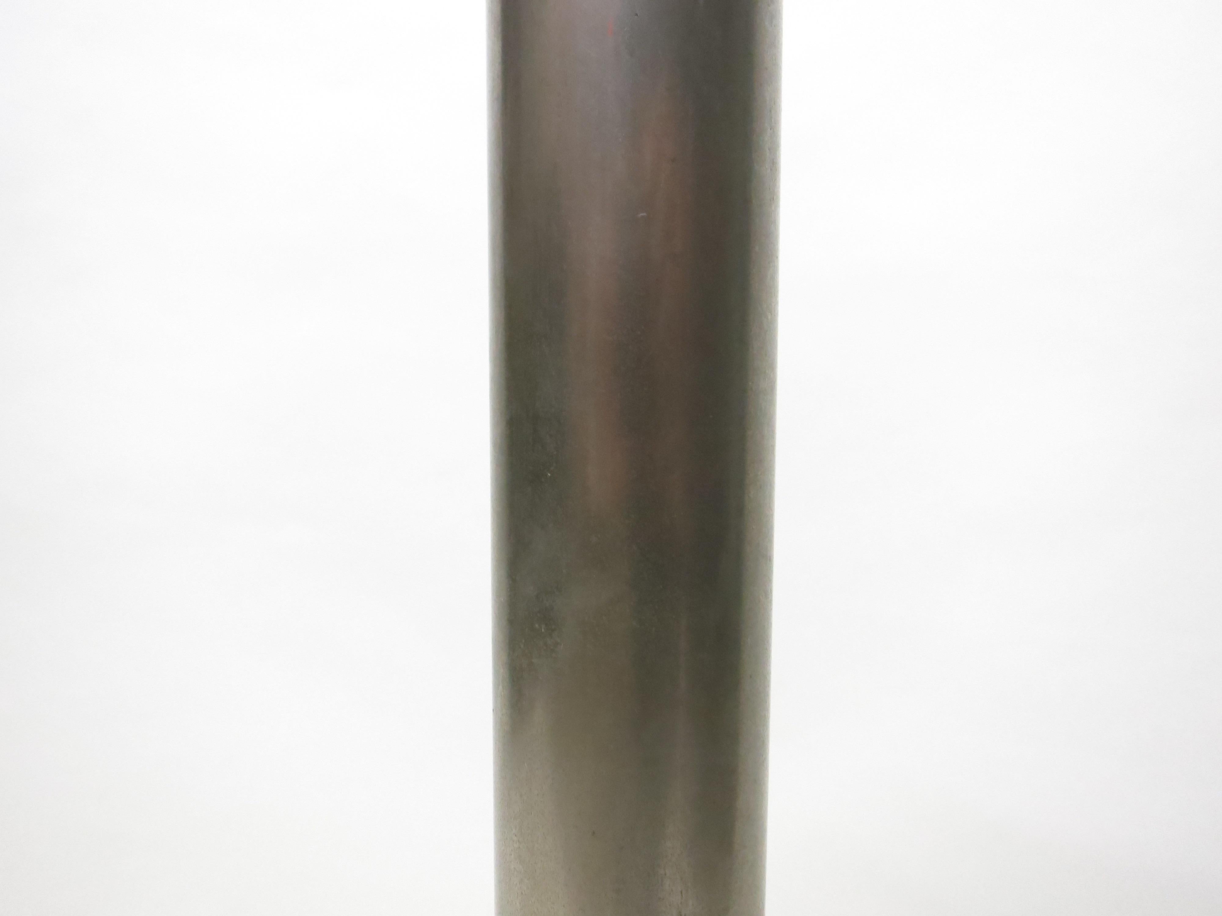 Nickel-Plated Copper Floor Lamp / Torchiere, France Circa 1930 For Sale 2