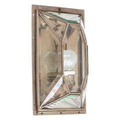 Nickel-plated Cubist Wahl Lamp, circa 1910