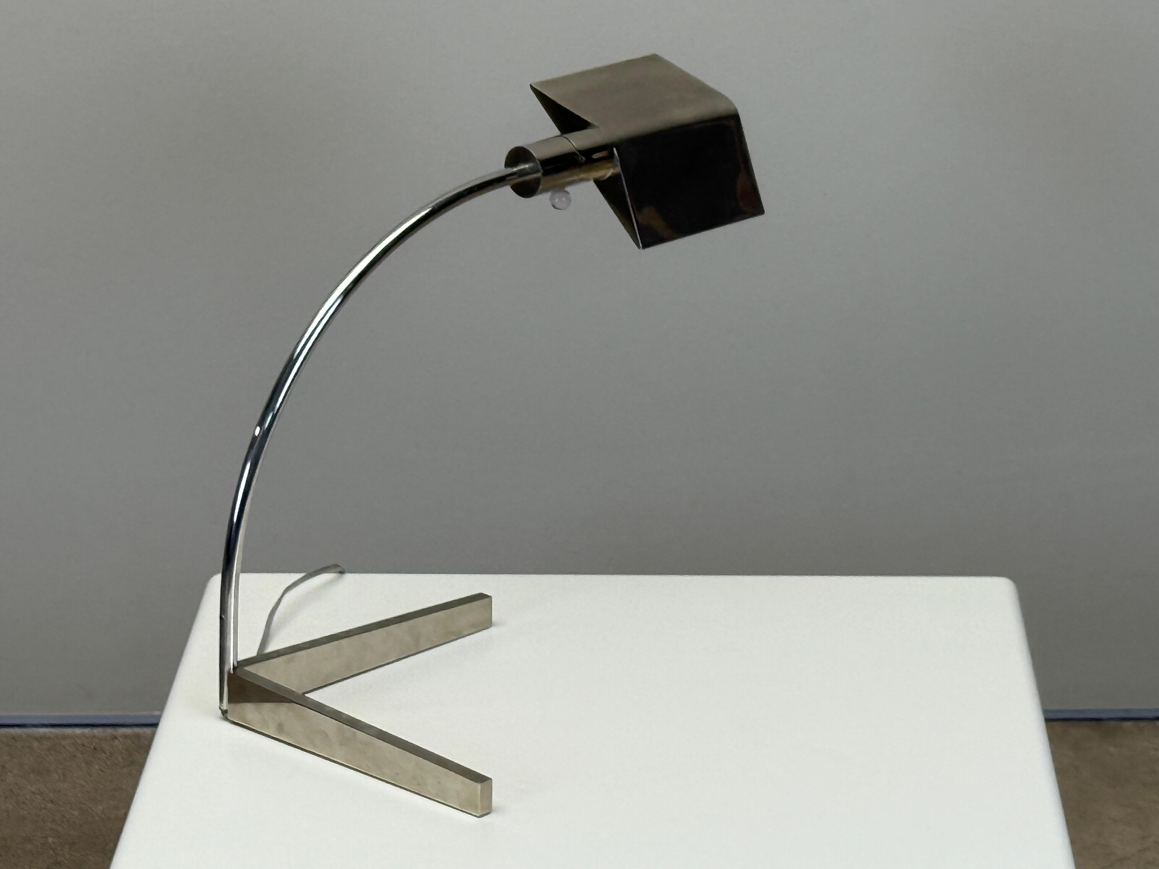 Nickel Plated Desk Lamp by Cedric Hartman For Sale 7