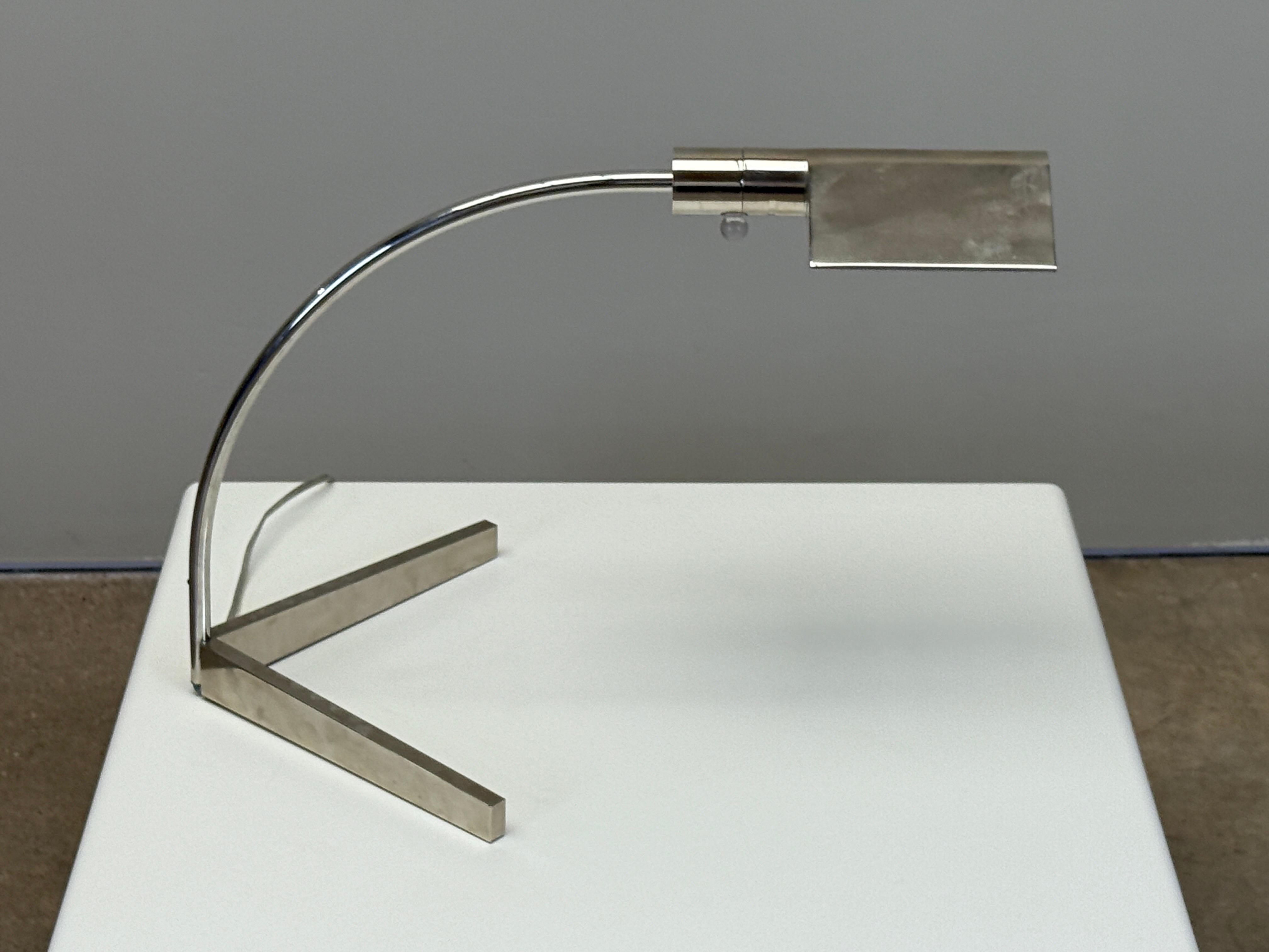Nickel Plated Desk Lamp by Cedric Hartman For Sale 8