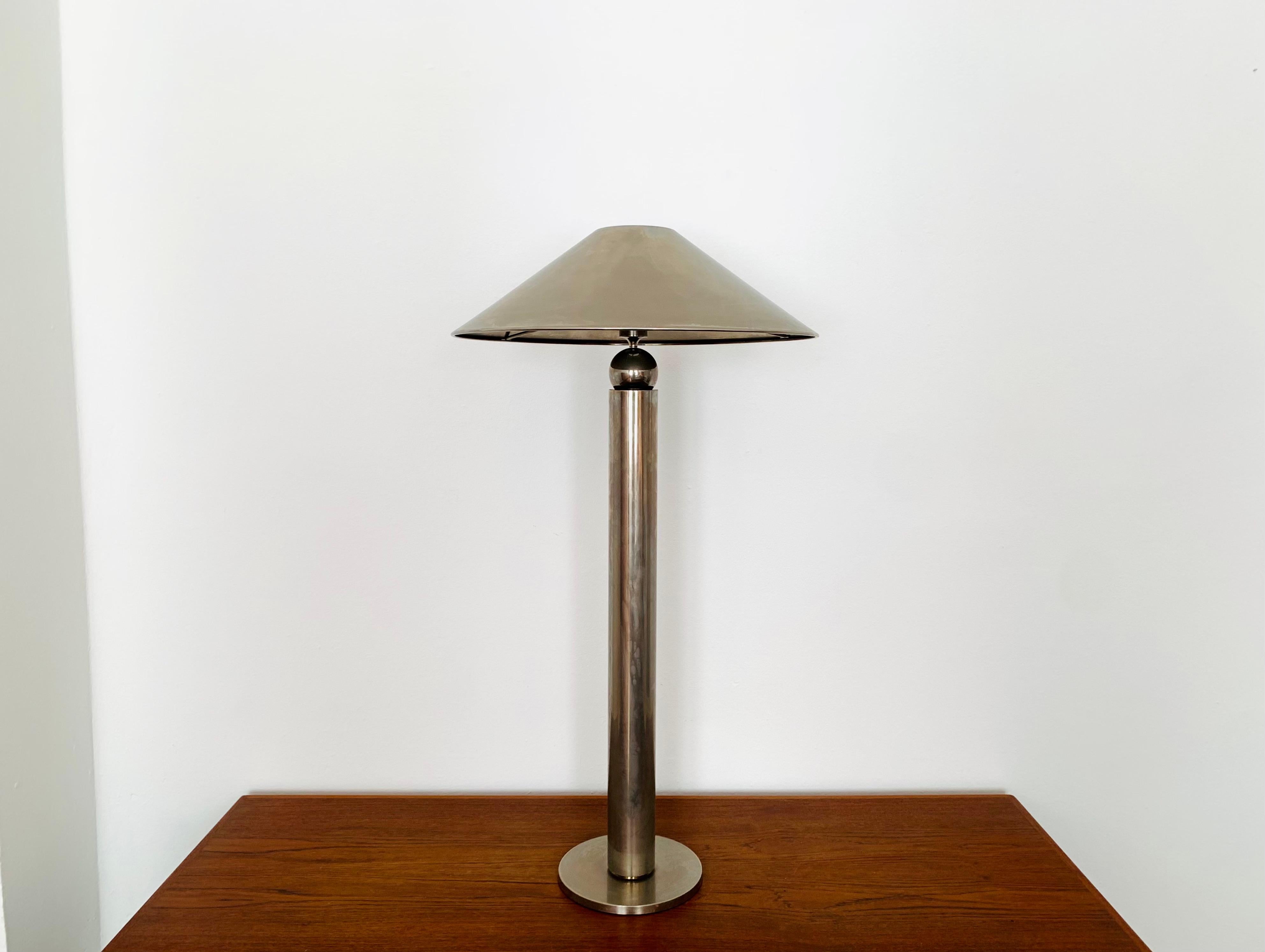 German Nickel Plated Floor Lamp by Florian Schulz For Sale