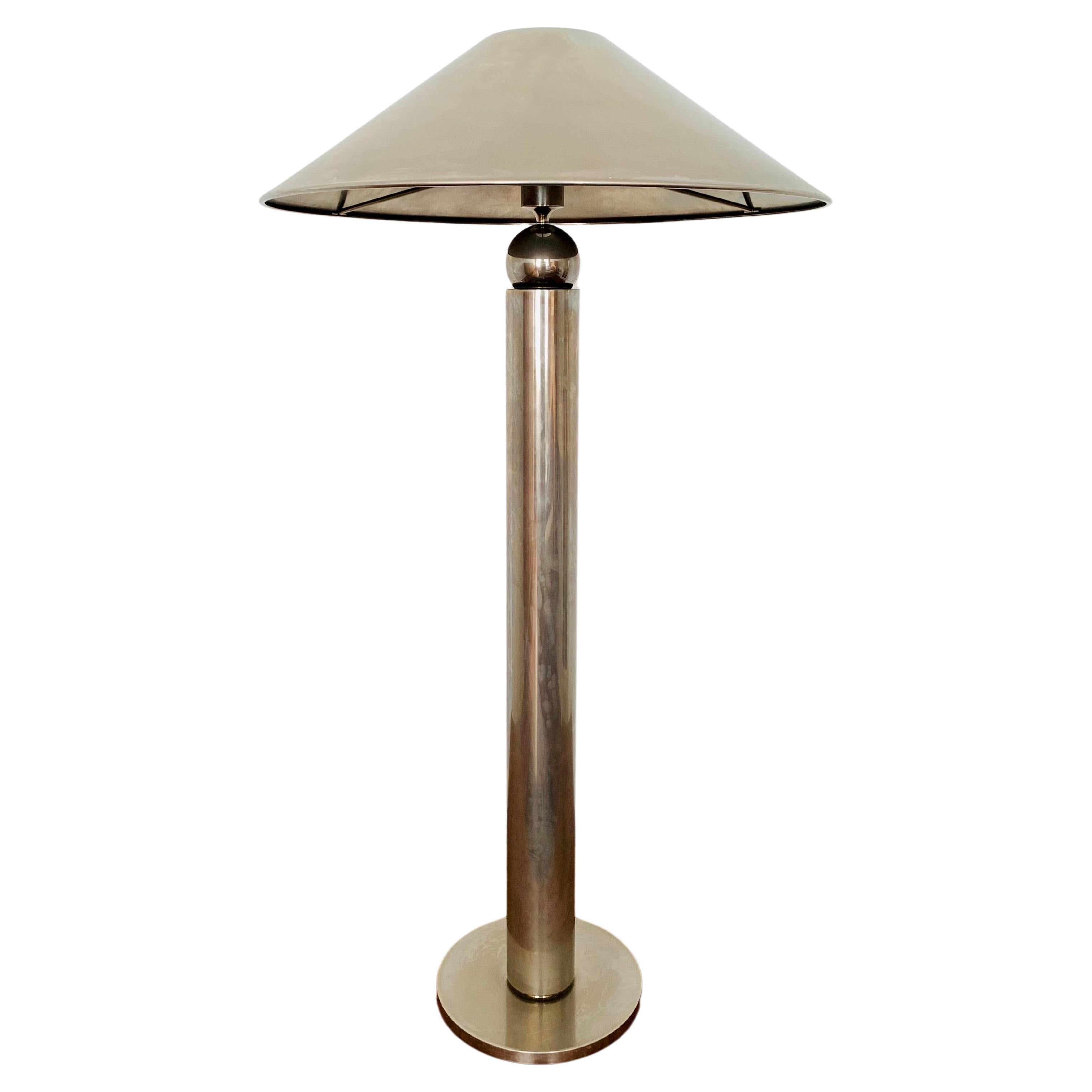 Nickel Plated Floor Lamp by Florian Schulz For Sale