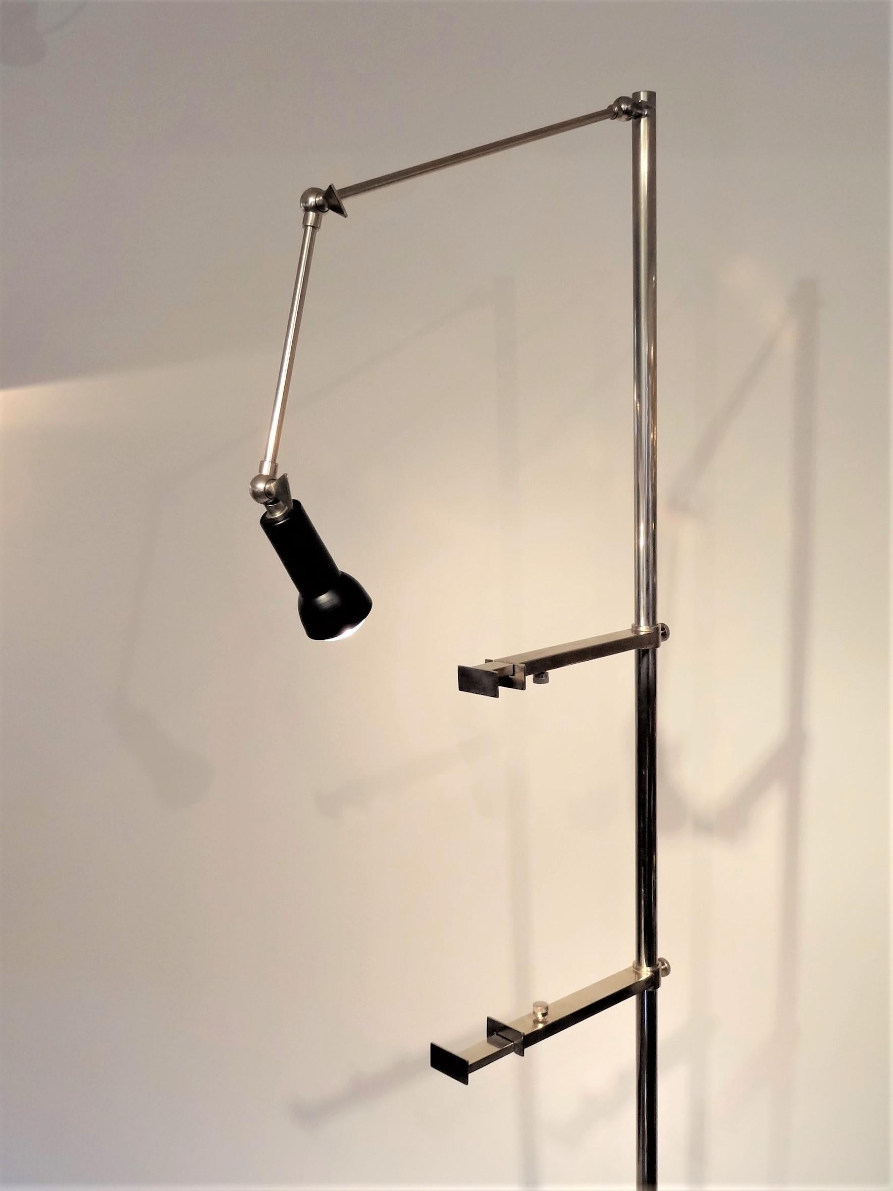 Nickel-Plated Floor Standing Easel by Angelo Lelii for Arredoluce, circa 1960 In Good Condition In London, GB