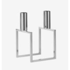 Nickel Plated Line Candle Holder by Lassen