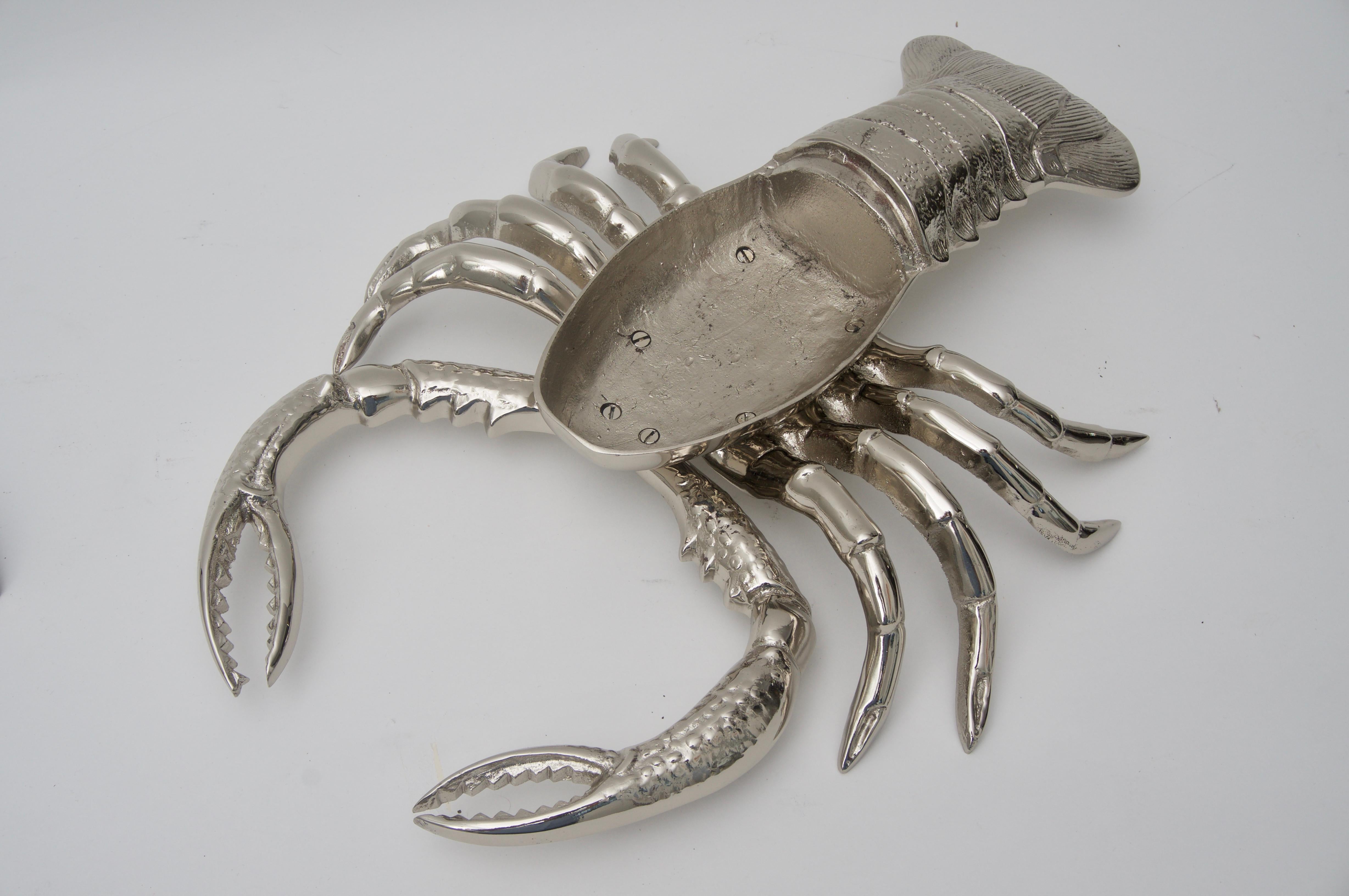 Vernickelte Hummerfigur (Gegossen)