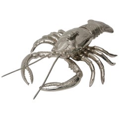 Figure de homard plaqué nickel