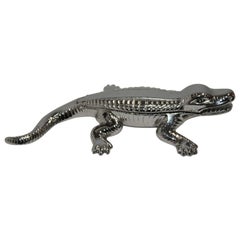 Retro Nickel-Plated Match Striker, Alligator Form