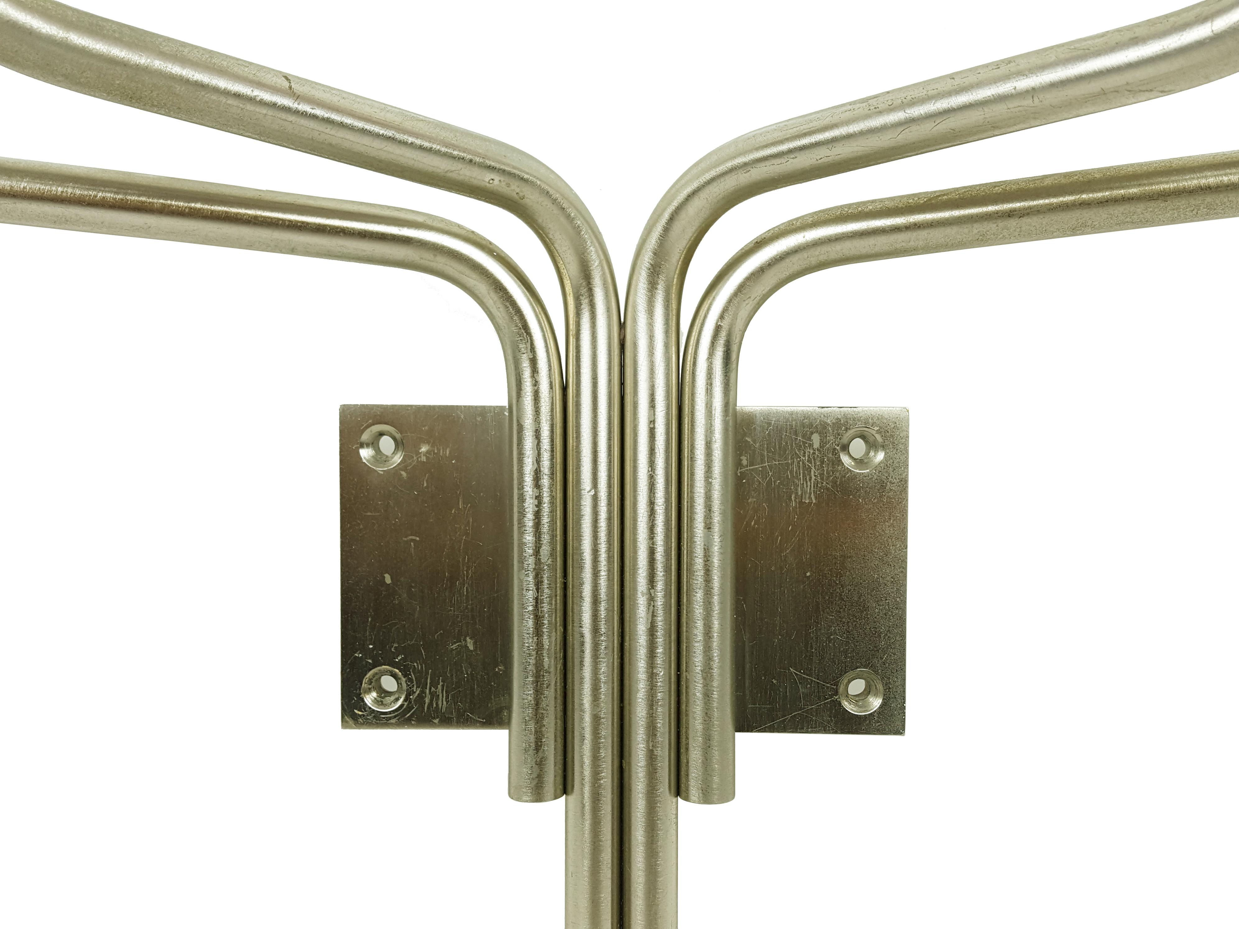 Nickel-Plated Metal 1970s Coat Rack Clitoquattro by Sergio Mazza for Artemide In Good Condition For Sale In Varese, Lombardia