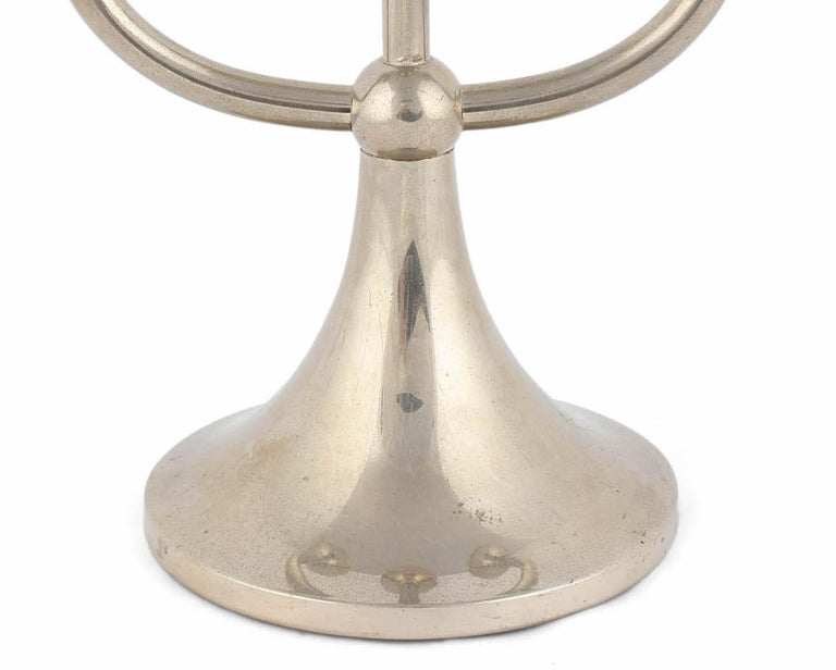 NickelPlated Metal Candle Holder by Kallmeyer and Harjes, Gotha