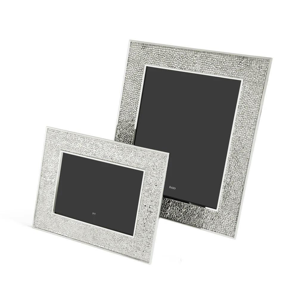 Modern Nickel-Plated Metal Frame Imitating Shagreen. For Sale