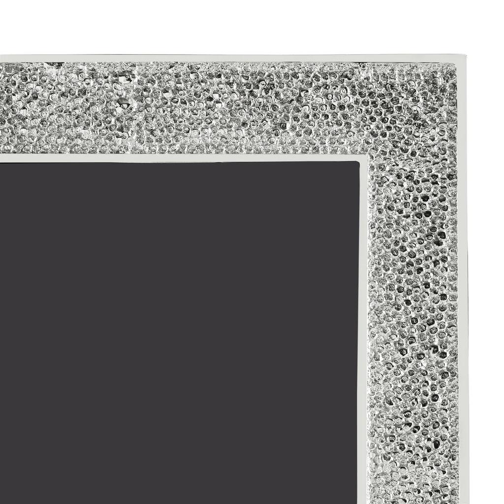 Contemporary Nickel-Plated Metal Frame Imitating Shagreen. For Sale
