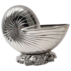 Nickel-Plated Nautilus Cachepot