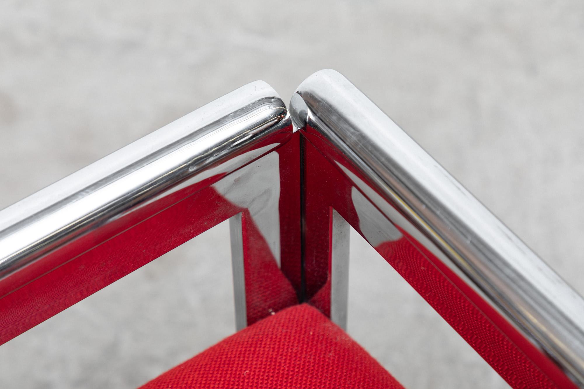 Nickel Plated Post-Modern Cube Chair 3