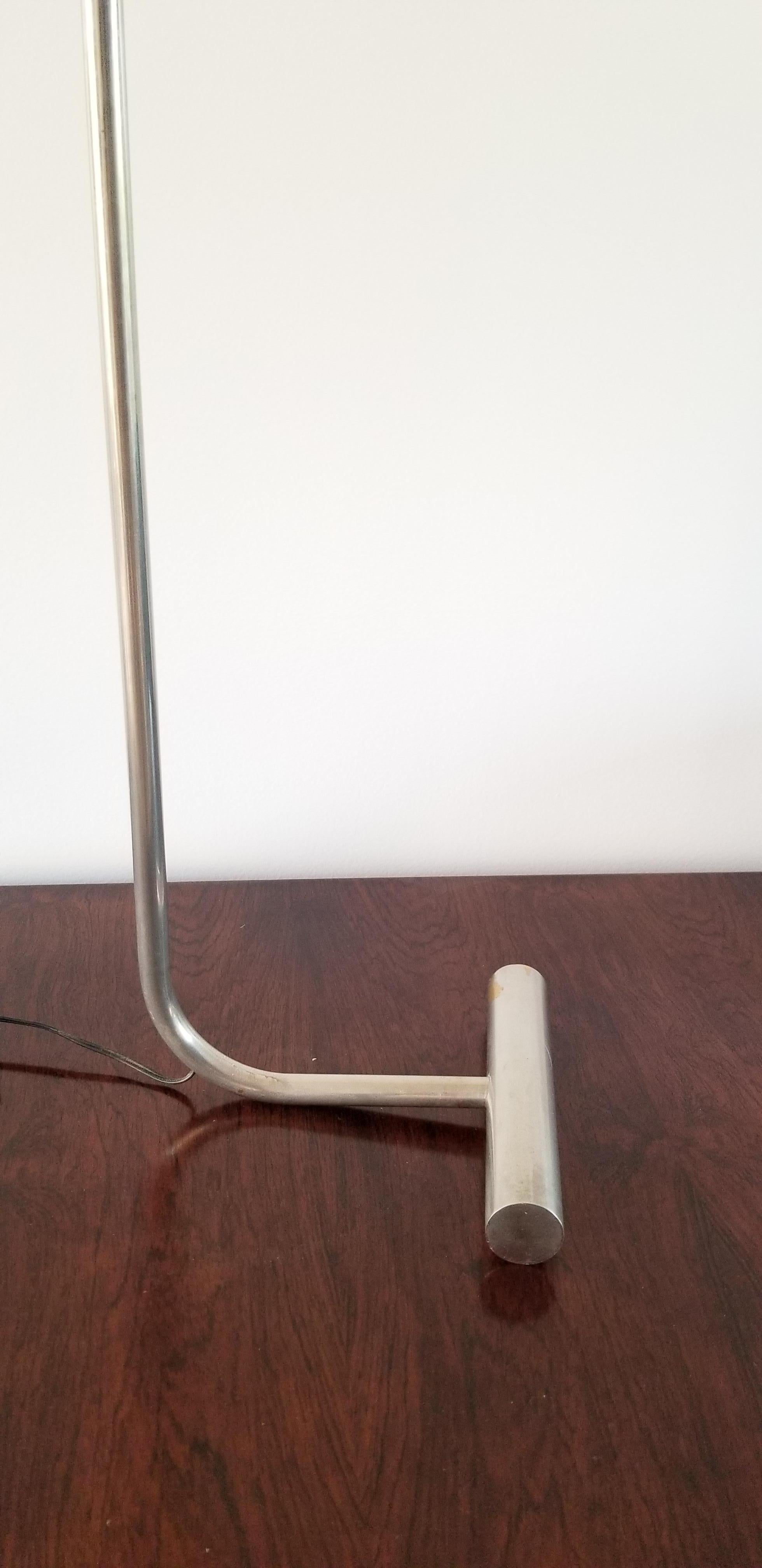 Late 20th Century Nickel-Plated Reading Lamp by Christian Liaigre, France, Late 1980s