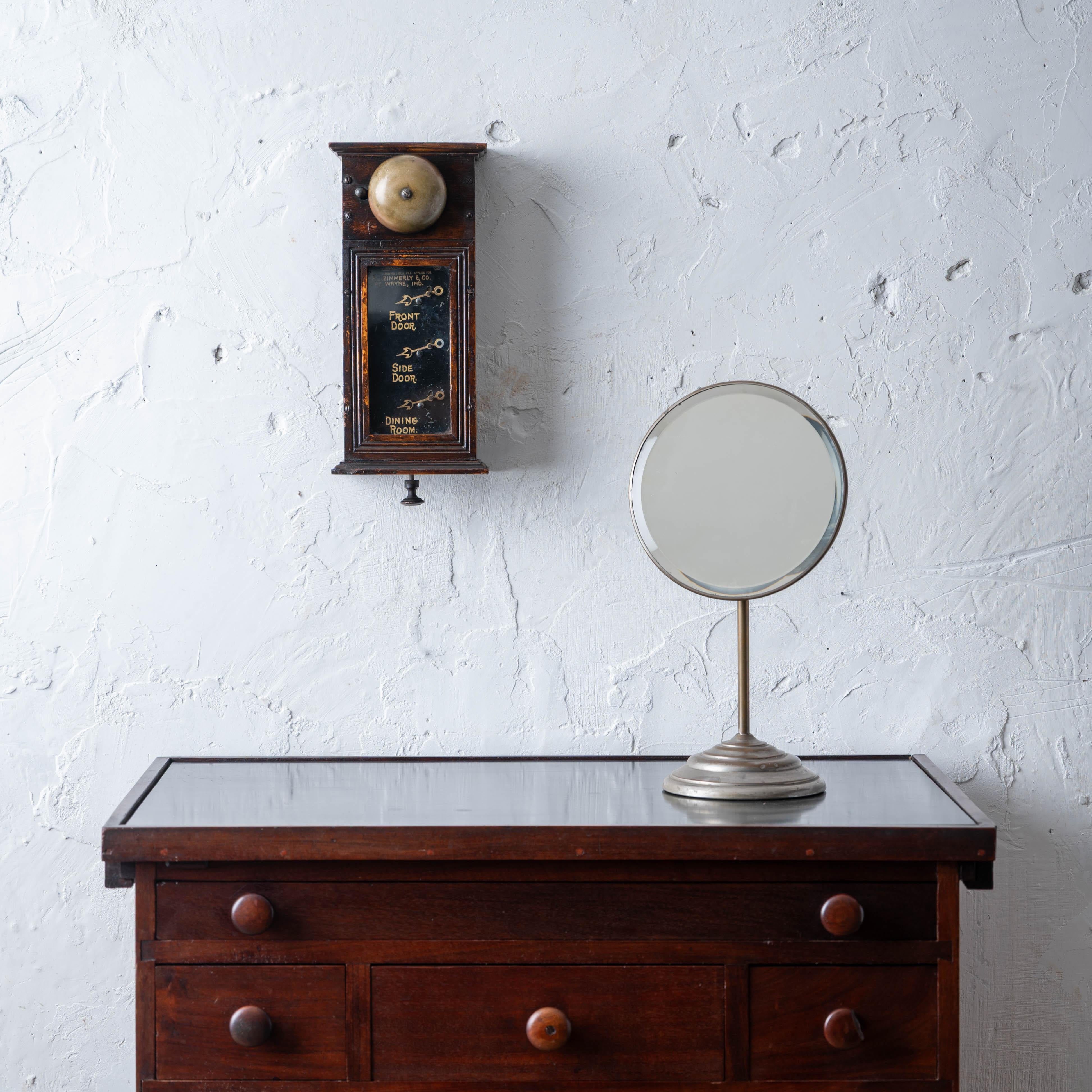 Art déco Miroir de rasage nickelé, années 1920 en vente