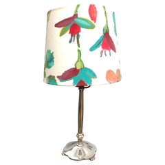 Nickel Plated Silver Art Deco Table Lamp from the 1930s