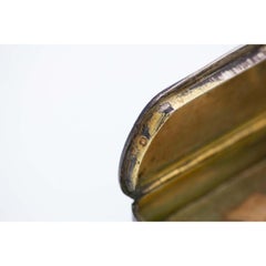 Nickel plated silver snuff box