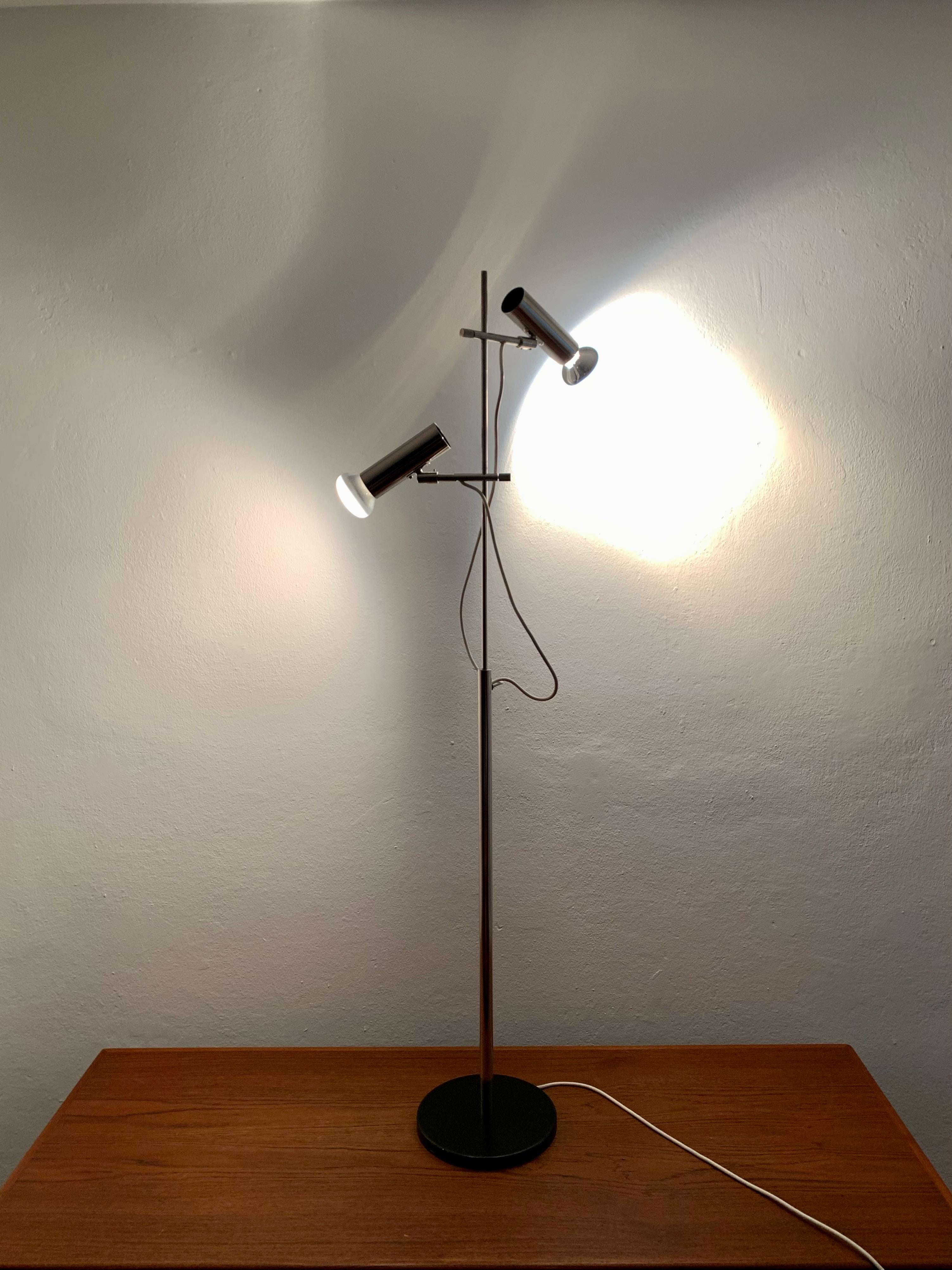 Nickel Plated Spot Floor Lamp For Sale 2