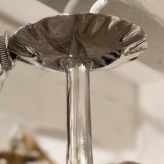 Nickel Plated Sunburst Light Fixture