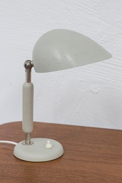 Nickel plated table Lamp by Harald Notini for Böhlmarks, Sweden, 1940-50s