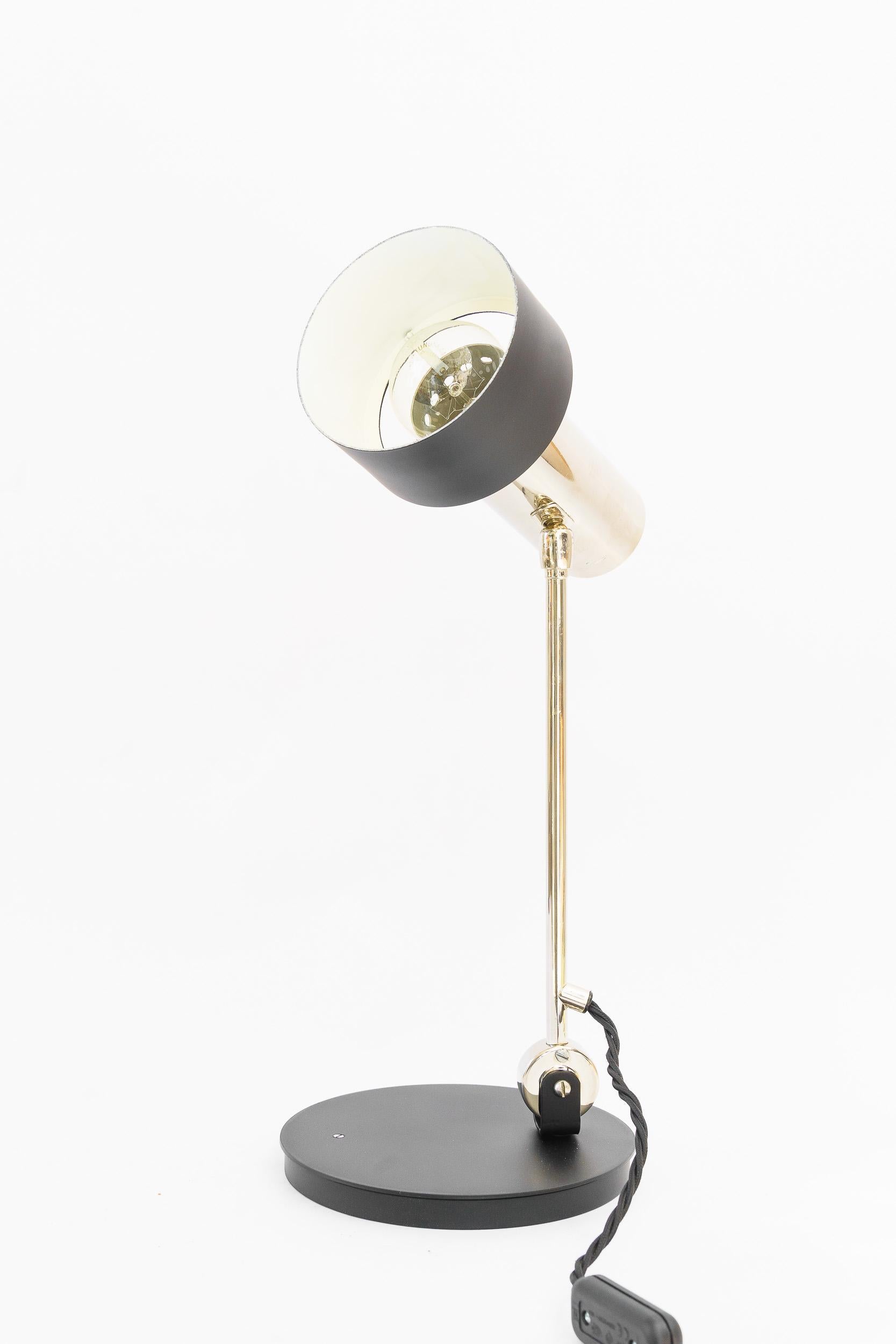 Mid-20th Century Nickel-plated Table lamp vienna around 1960s For Sale