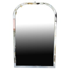 Nickel Plated wall mirror with original mirror inside vienna around 1970s