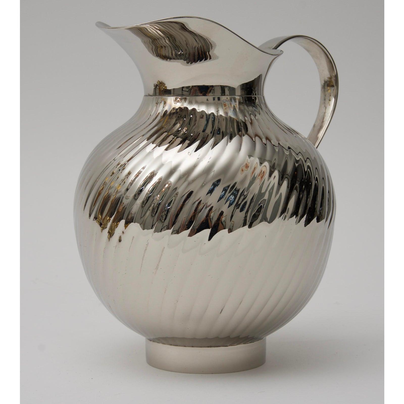Italian Nickel-Plated Water Pitcher