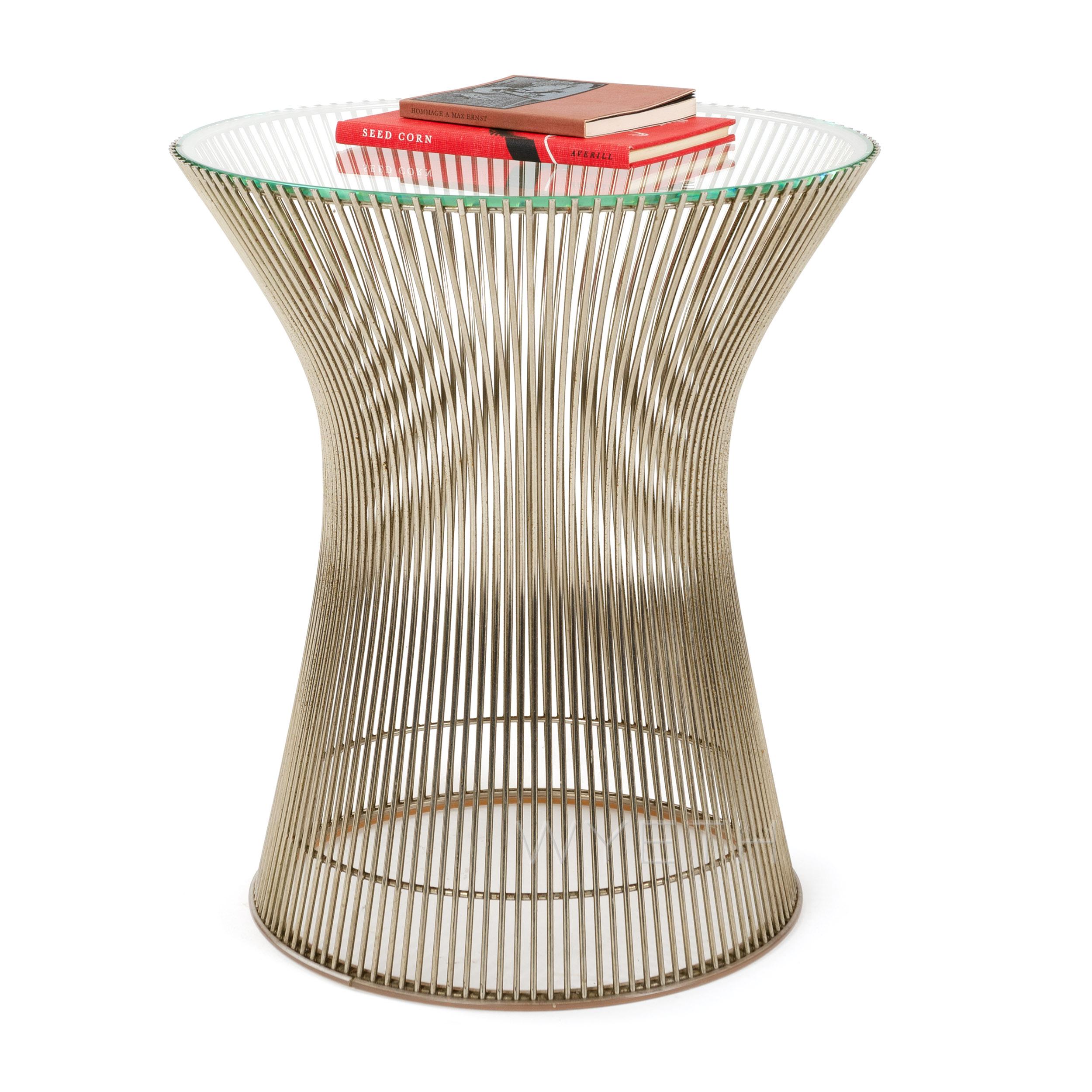 Mid-Century Modern 1960s Nickel Side Table by Warren Platner for Knoll