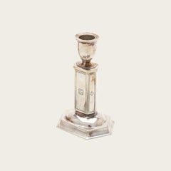 Portacandele Art Deco in argento nichelato di Just Andersen per GAB Sweden