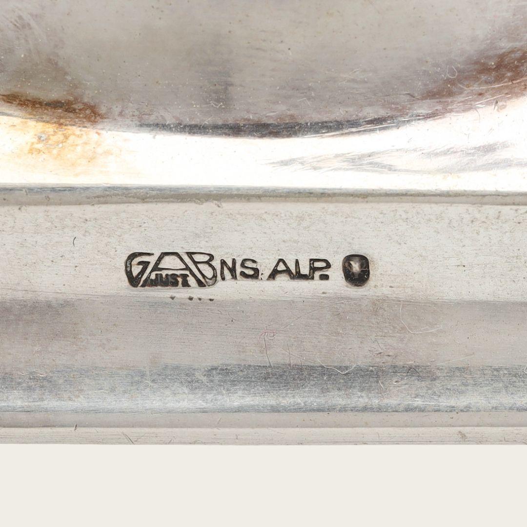 Mid-20th Century Nickel Silver Art Deco Candle Holders By Just Andersen for GAB Sweden For Sale