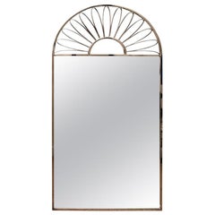 Miroir italien vintage en nickel argenté, années 60